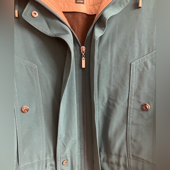 Women’s Hooded Jacket/Coat, Medium, Dk Teal, Removable Lining, Giacca - Picture 4 of 8